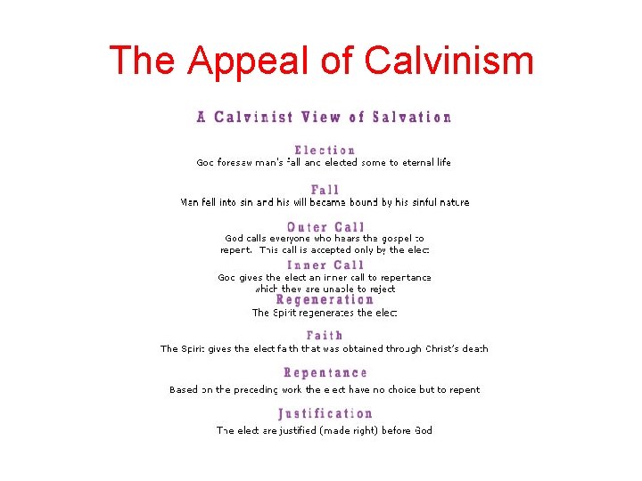 The Appeal of Calvinism 