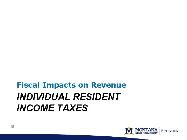 Fiscal Impacts on Revenue INDIVIDUAL RESIDENT INCOME TAXES 48 