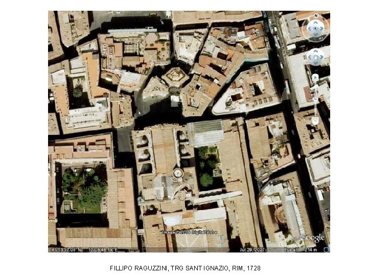 FILLIPO RAGUZZINI, TRG SANT IGNAZIO, RIM, 1728 
