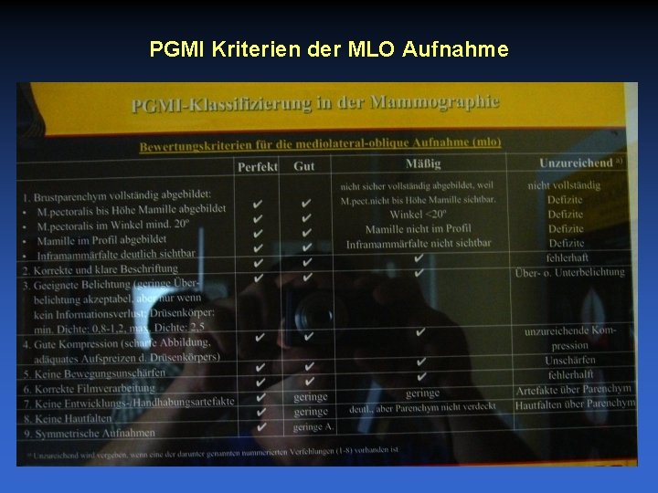 PGMI Kriterien der MLO Aufnahme 