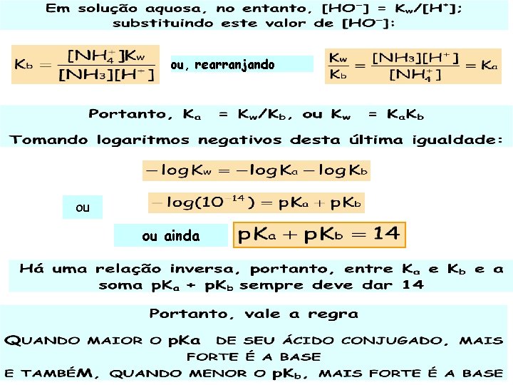 ou, rearranjando ou ou ainda 