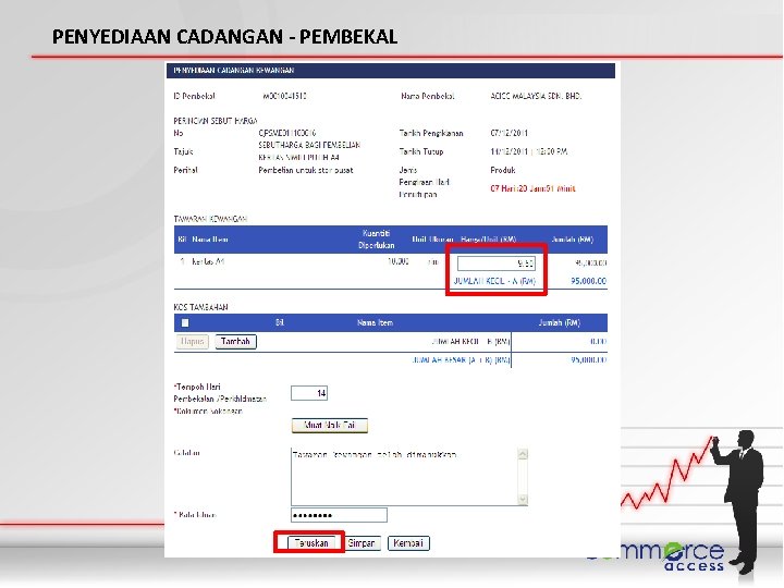 PENYEDIAAN CADANGAN - PEMBEKAL 