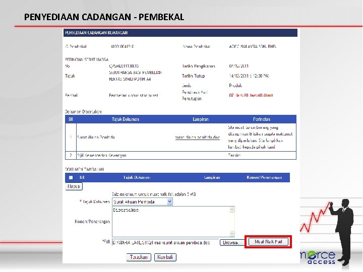 PENYEDIAAN CADANGAN - PEMBEKAL 