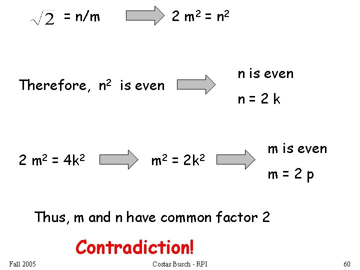 = n/m Therefore, 2 m 2 = 4 k 2 n 2 2 m