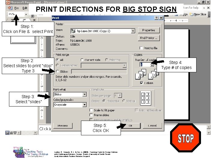 PRINT DIRECTIONS FOR BIG STOP SIGN Step 1: Click on File & select Print