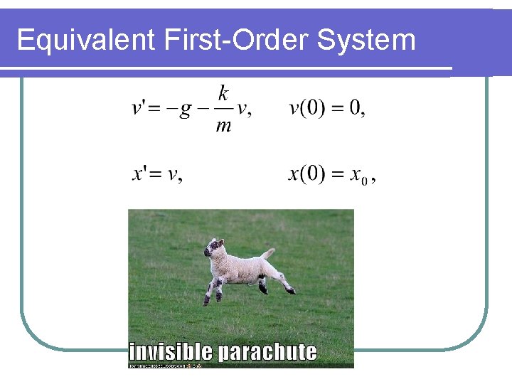 Equivalent First-Order System 