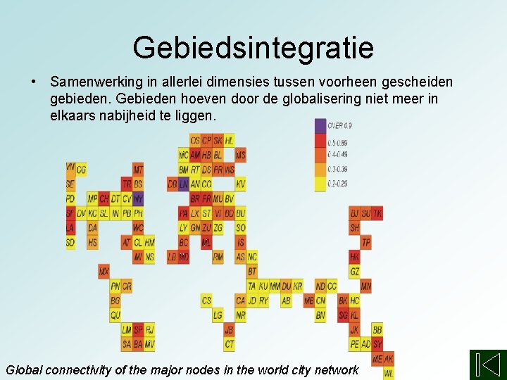 Gebiedsintegratie • Samenwerking in allerlei dimensies tussen voorheen gescheiden gebieden. Gebieden hoeven door de