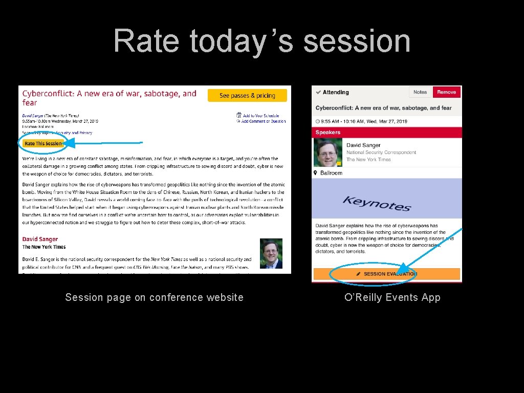 Rate today ’s session Session page on conference website O’Reilly Events App 