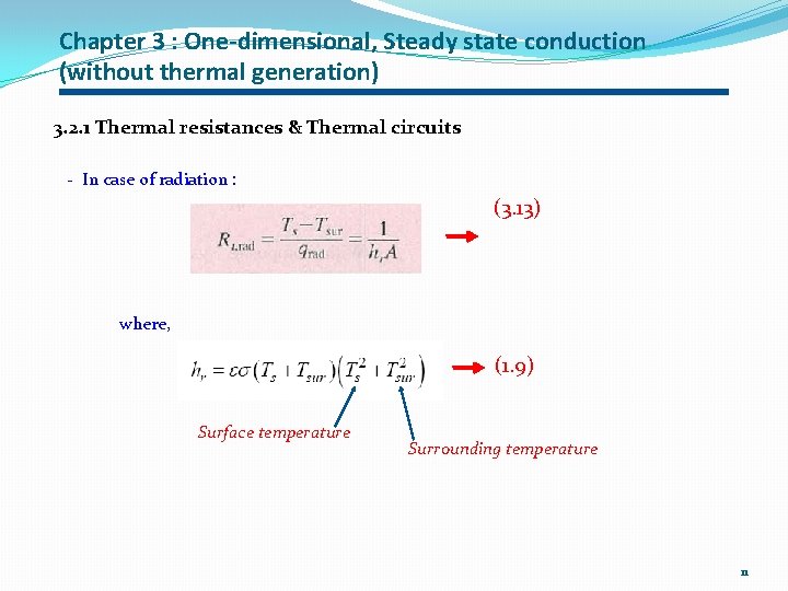 Chapter 3 : One-dimensional, Steady state conduction (without thermal generation) 3. 2. 1 Thermal