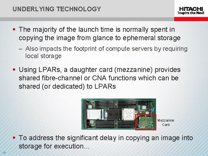 UNDERLYING TECHNOLOGY § The majority of the launch time is normally spent in copying