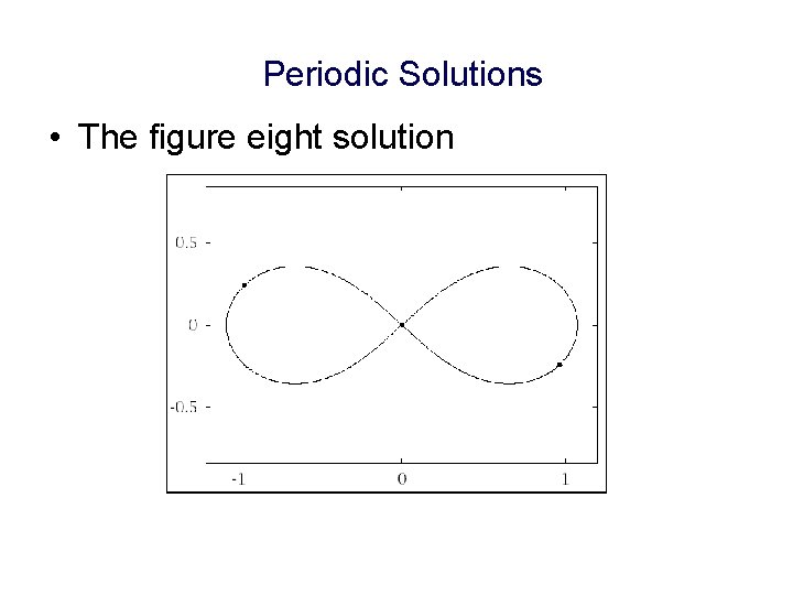 Periodic Solutions • The figure eight solution 