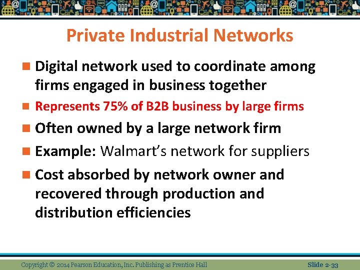 Private Industrial Networks n Digital network used to coordinate among firms engaged in business