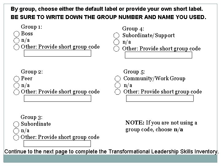 By group, choose either the default label or provide your own short label. BE