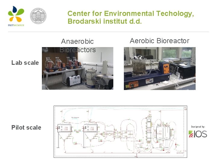 Center for Environmental Techology, Brodarski institut d. d. Anaerobic Bioreactors Aerobic Bioreactor Lab scale