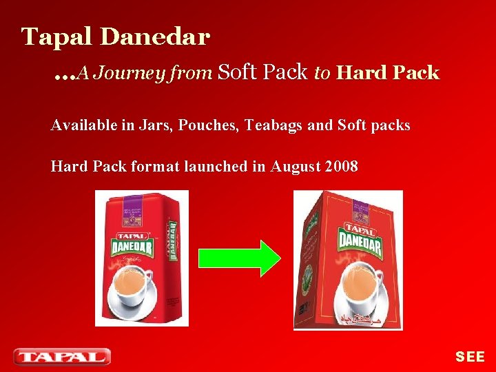 Tapal Danedar …A Journey from Soft Pack to Hard Pack Available in Jars, Pouches,