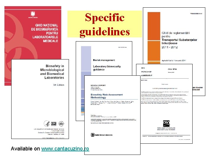 Specific guidelines Available on www. cantacuzino. ro 