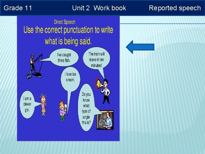 Grade 11 Unit 2 Work book Reported speech 