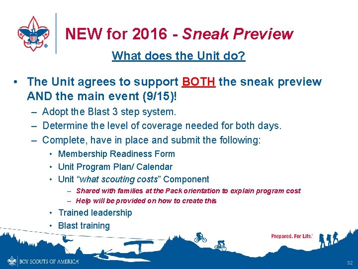 NEW for 2016 - Sneak Preview What does the Unit do? • The Unit