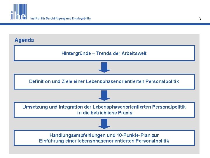S Agenda Hintergründe – Trends der Arbeitswelt Definition Konzept und. Zieleeiner. Lebensphasenorientierten. Personalpolitik Umsetzung