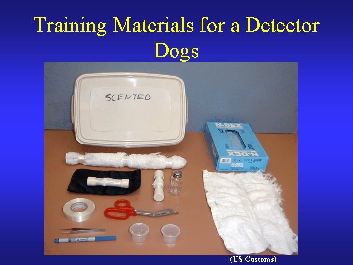 Training Materials for a Detector Dogs (US Customs) 