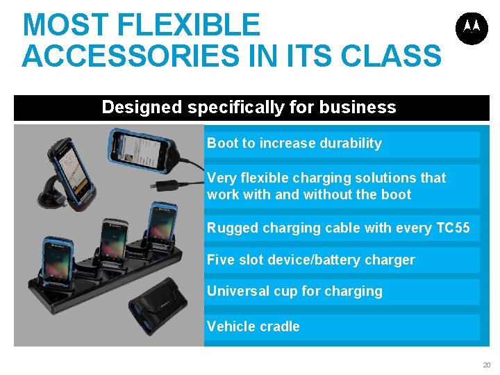 MOST FLEXIBLE ACCESSORIES IN ITS CLASS Designed specifically for business Boot to increase durability