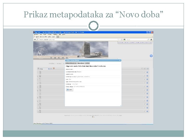 Prikaz metapodataka za “Novo doba” 