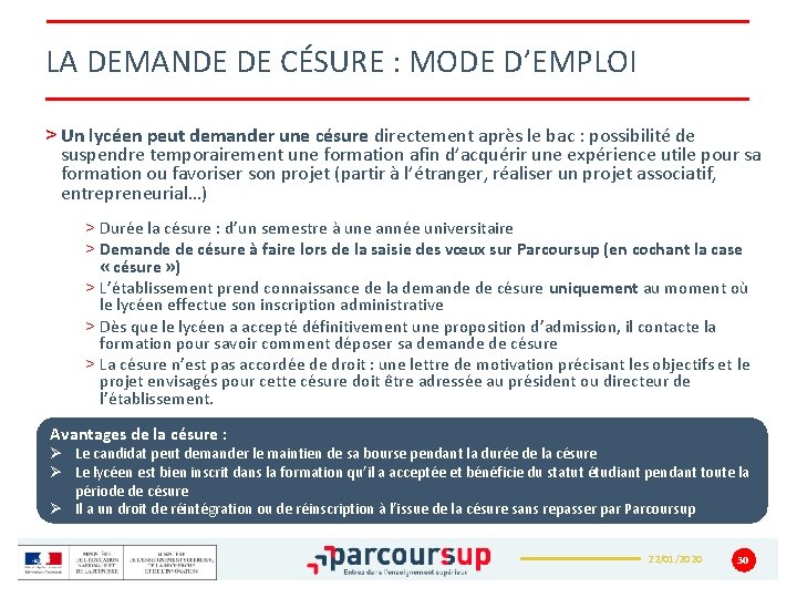 LA DEMANDE DE CÉSURE : MODE D’EMPLOI > Un lycéen peut demander une césure