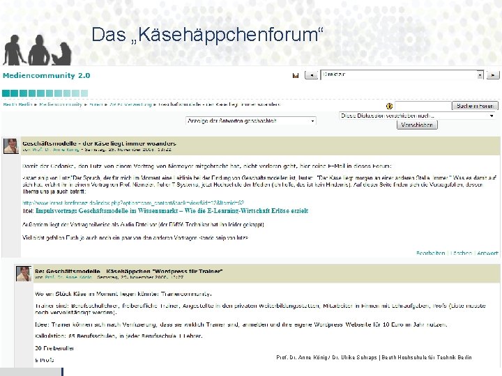 Das „Käsehäppchenforum“ /40 Prof. Dr. Anne König / Dr. Ulrike Schraps | Beuth Hochschule