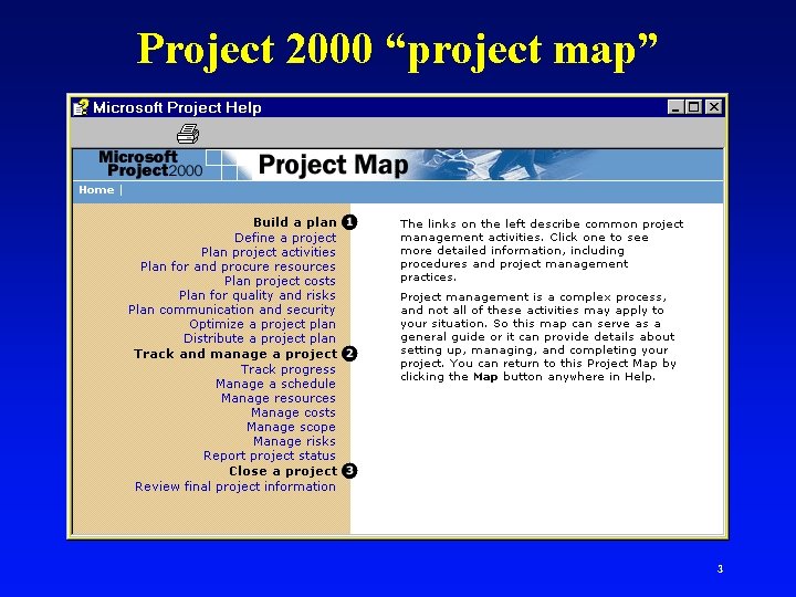 Project 2000 “project map” 3 