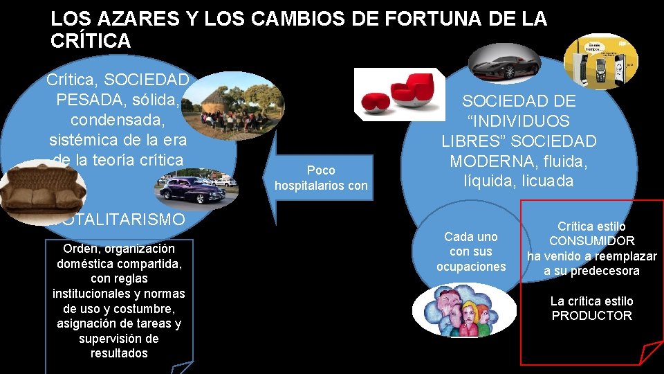 LOS AZARES Y LOS CAMBIOS DE FORTUNA DE LA CRÍTICA Crítica, SOCIEDAD PESADA, sólida,