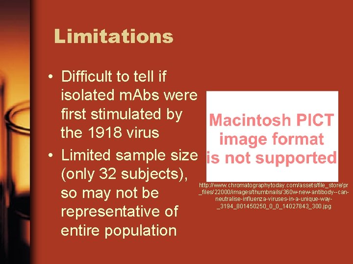 Limitations • Difficult to tell if isolated m. Abs were first stimulated by the