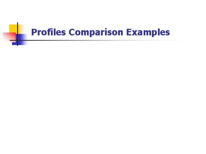 Profiles Comparison Examples 