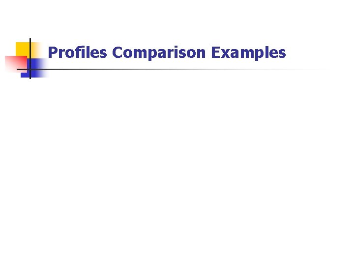 Profiles Comparison Examples 
