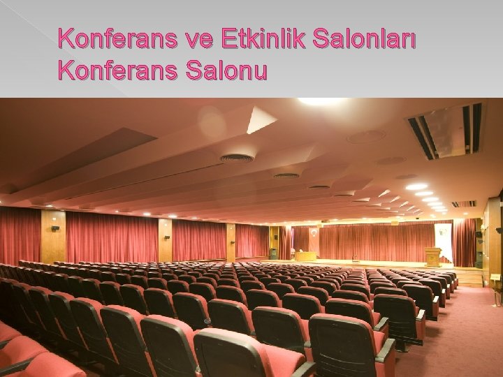 Konferans ve Etkinlik Salonları Konferans Salonu 