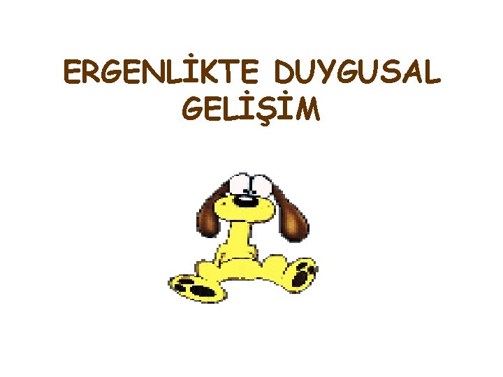 ERGENLİKTE DUYGUSAL GELİŞİM 