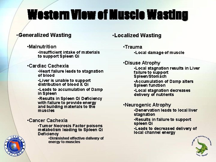 Western View of Muscle Wasting • Generalized Wasting • Malnutrition • Insufficient intake of