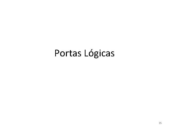 Portas Lógicas 35 