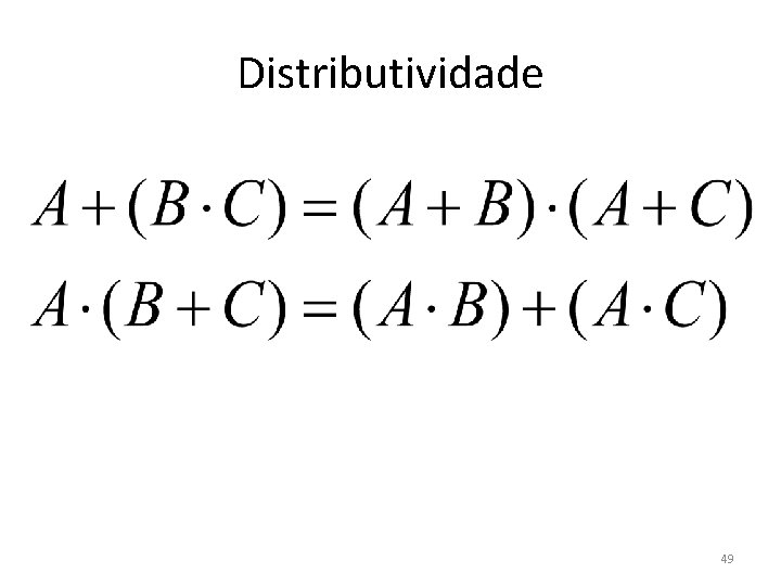 Distributividade 49 