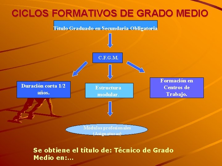 CICLOS FORMATIVOS DE GRADO MEDIO Título Graduado en Secundaria Obligatoria C. F. G. M.