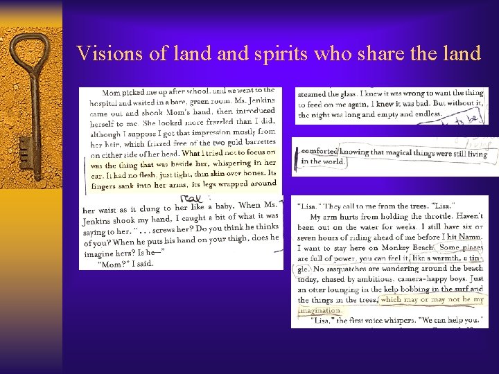 Visions of land spirits who share the land 