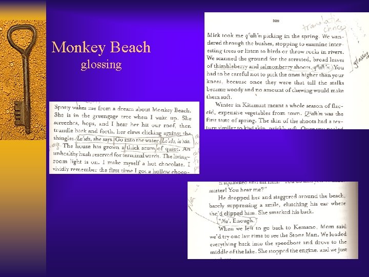 Monkey Beach glossing 