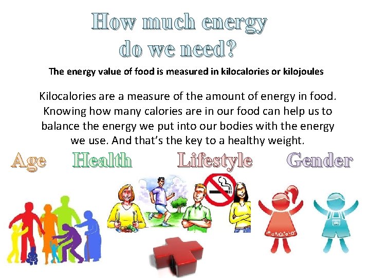 How much energy do we need? The energy value of food is measured in