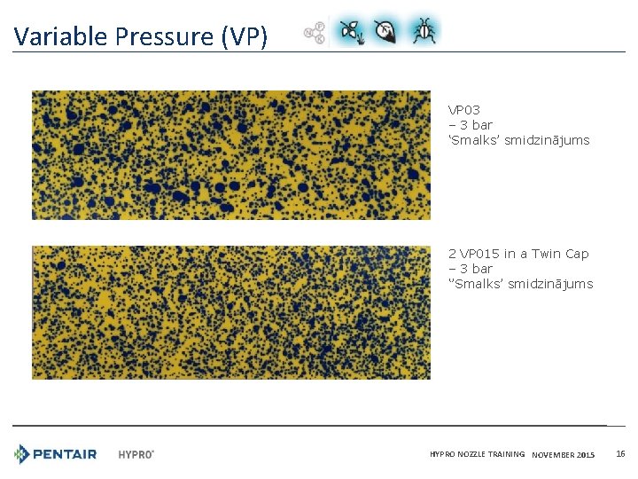 Variable Pressure (VP) VP 03 – 3 bar ‘Smalks’ smidzinājums 2 VP 015 in