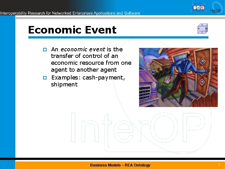 Economic Event An economic event is the transfer of control of an economic resource
