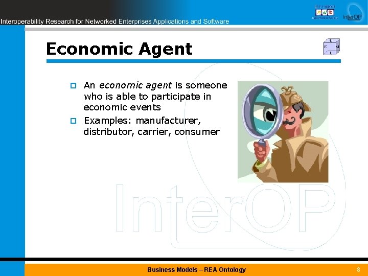 Economic Agent An economic agent is someone who is able to participate in economic