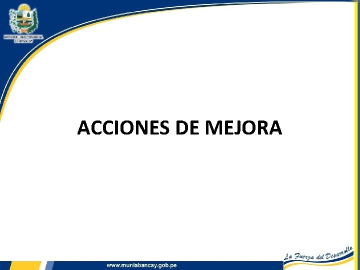 ACCIONES DE MEJORA 