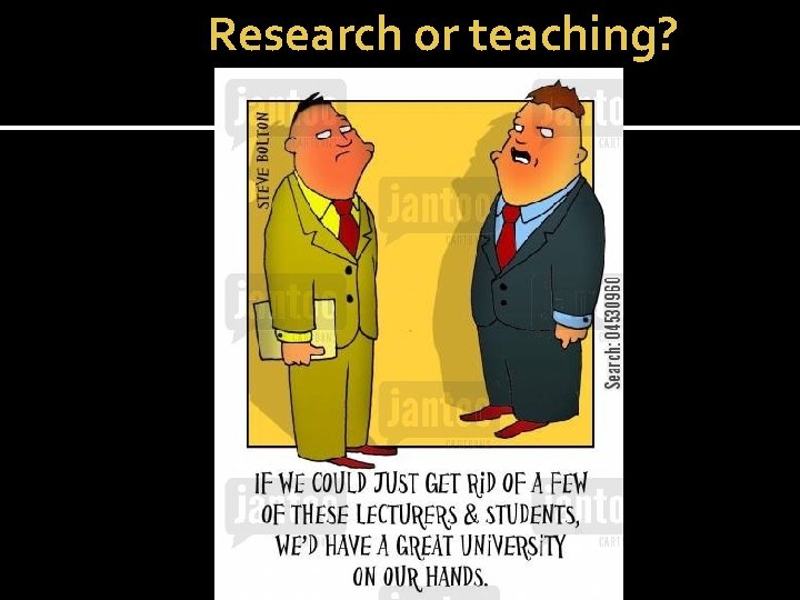 Research or teaching? 