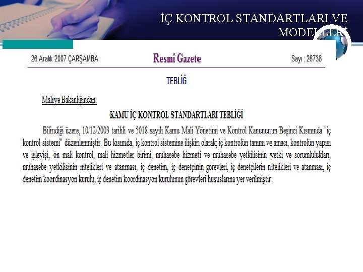 İÇ KONTROL STANDARTLARI VE MODELLERİ 