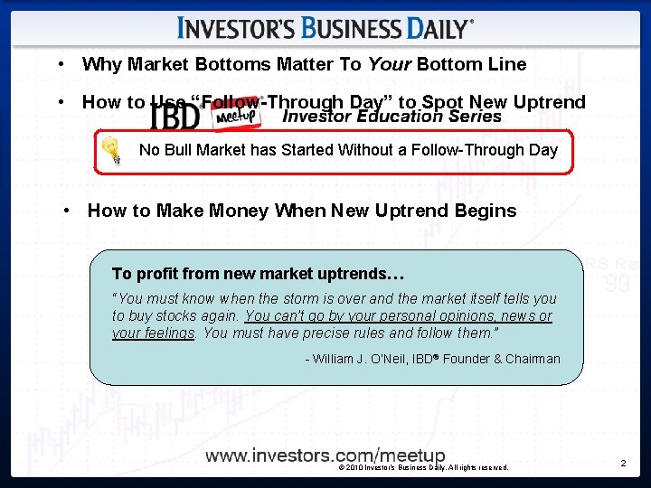  • Why Market Bottoms Matter To Your Bottom Line • How to Use