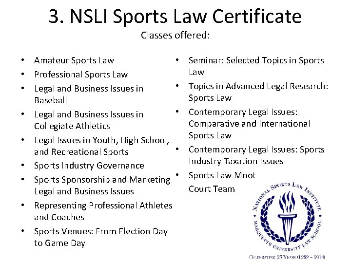 An Introduction to Sports Law CLE inar October